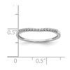 10k White Gold 1/10 carat Diamond Contoured Complete Wedding Band