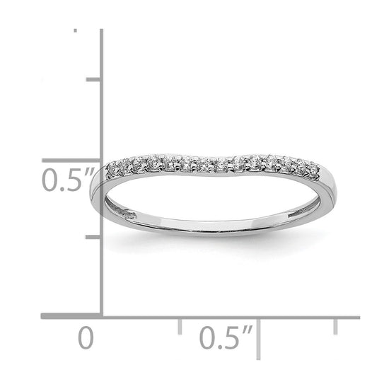 10k White Gold 1/10 carat Lab Grown Diamond VS/SI+ G+ Complete Wedding Band