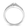 10k White Gold 1/3 carat Lab Grown Diamond VS/SI+ G+ Complete Round Halo Engagement Ring