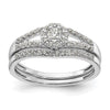 10k White Gold 1/3 carat Lab Grown Diamond VS/SI+ G+ Complete Round Halo Engagement Ring
