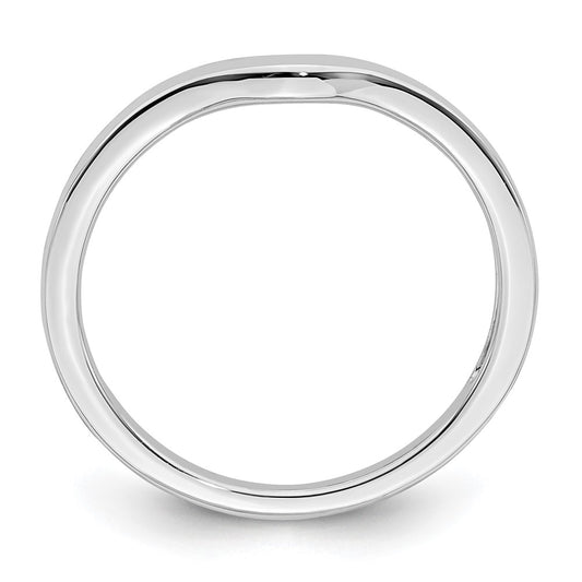 10k White Gold Contoured Wedding Band