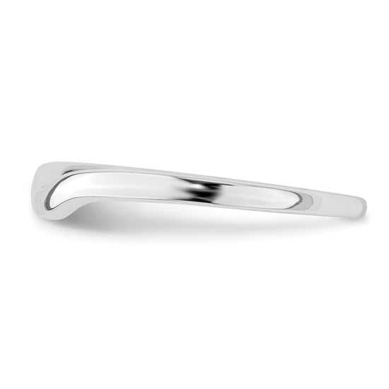 10k White Gold Contoured Wedding Band