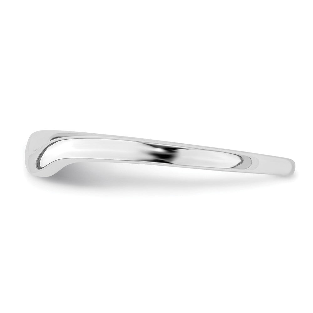 10k White Gold Contoured Wedding Band