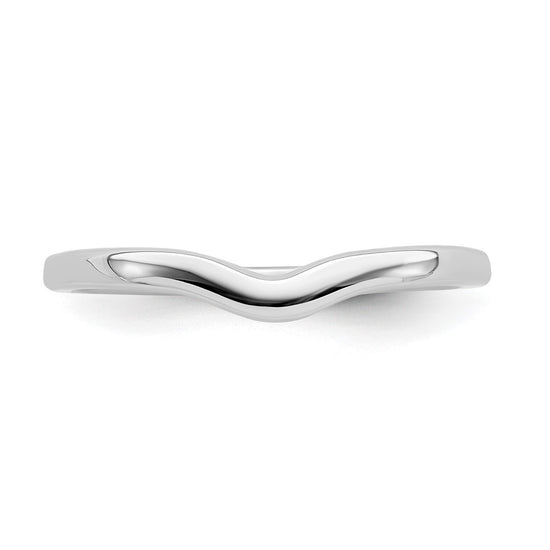 10k White Gold Contoured Wedding Band