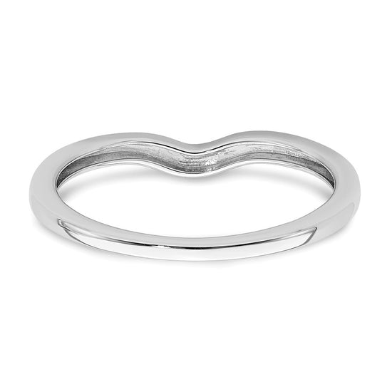 10k White Gold Contoured Wedding Band