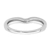 10k White Gold Contoured Wedding Band