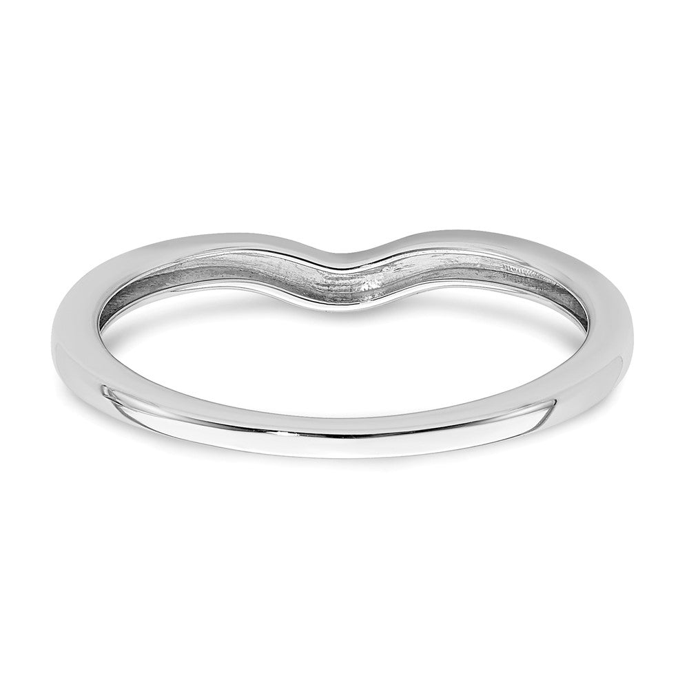 10k White Gold Contoured Wedding Band