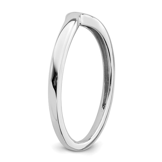 10k White Gold Contoured Wedding Band