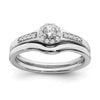 10k White Gold Halo Cluster 1/5 carat Diamond Complete Engagement Ring