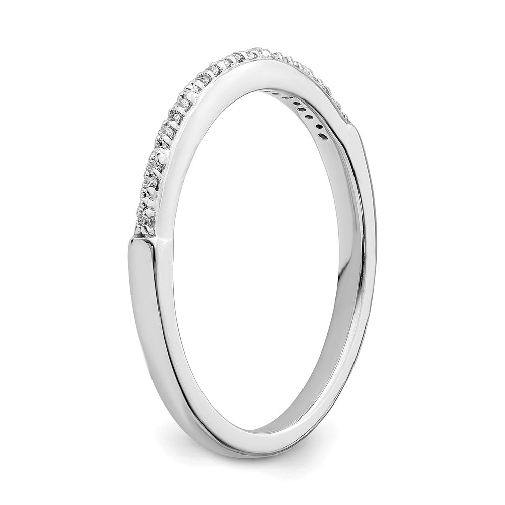10k White Gold 1/20 carat Diamond Complete Wedding Band