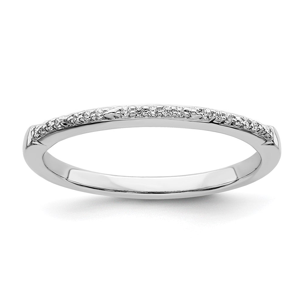 10k White Gold 1/20 carat Diamond Complete Wedding Band