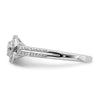 10k White Gold Halo Cluster 1/6 carat Diamond Complete Engagement Ring