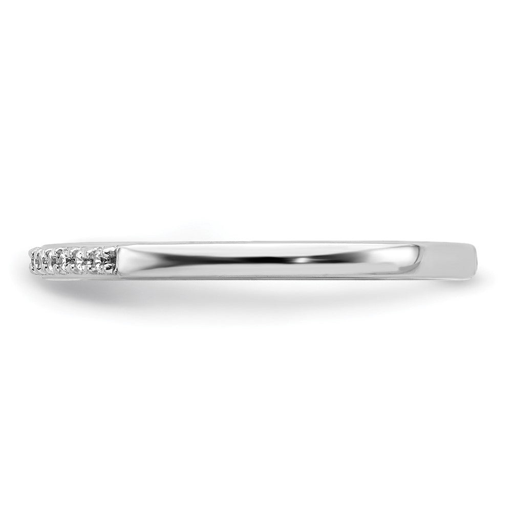 10k White Gold 1/10 carat Diamond Complete Wedding Band