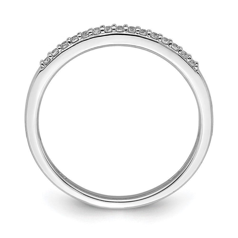 10k White Gold 1/10 carat Lab Grown Diamond VS/SI+ G+ Complete Wedding Band