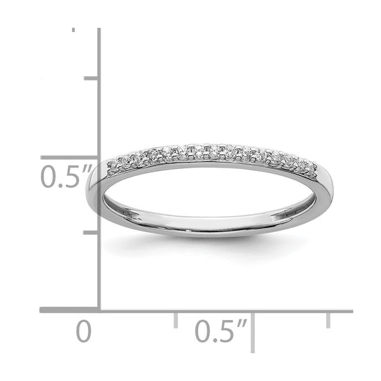 10k White Gold 1/10 carat Lab Grown Diamond VS/SI+ G+ Complete Wedding Band
