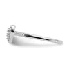 10k White Gold Heart Halo Cluster 1/4 carat Diamond Complete Engagement Ring