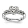 10k White Gold 1/4 carat Lab Grown Diamond VS/SI+ G+ Complete Cluster Engagement Ring
