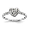 10k White Gold 1/4 carat Lab Grown Diamond VS/SI+ G+ Complete Cluster Engagement Ring