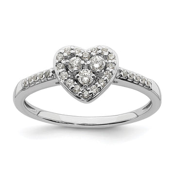 10k White Gold 1/4 carat Lab Grown Diamond VS/SI+ G+ Complete Cluster Engagement Ring