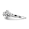 10k White Gold Cluster with 2 Hearts 1/5 carat Diamond Complete Engagement Ring