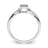 10k White Gold Cluster with 2 Hearts 1/6 carat Diamond Complete Engagement Ring