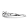 10k White Gold Cluster with 2 Hearts 1/6 carat Diamond Complete Engagement Ring