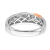 14k White and Rose Gold 3-Stone 1/6 carat Diamond Complete Men's Band
