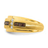 14k 1/2 carat Brown and White Diamond Complete Men's Ring