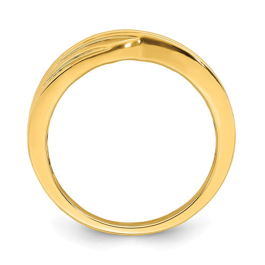 14k 1/6 carat Diamond Complete Men's Band