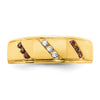 14k Yellow Gold 1/5 carat Brown and White Diamond Complete Men's Band
