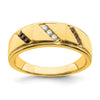 14k Yellow Gold 1/5 carat Brown and White Diamond Complete Men's Band