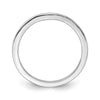 14k White Gold Contoured Wedding Band
