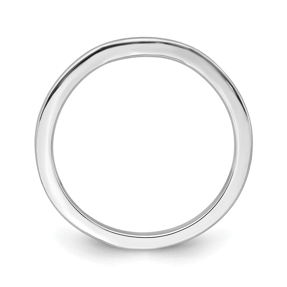 14k White Gold Contoured Wedding Band