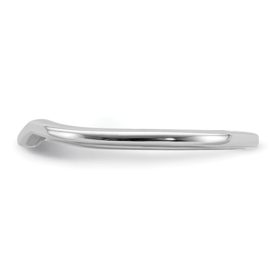 14k White Gold Contoured Wedding Band