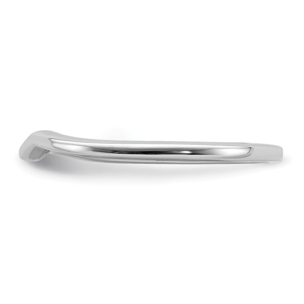 14k White Gold Contoured Wedding Band