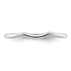 14k White Gold Contoured Wedding Band