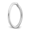 14k White Gold Contoured Wedding Band
