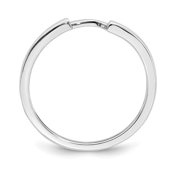 14k White Gold Contoured Wedding Band