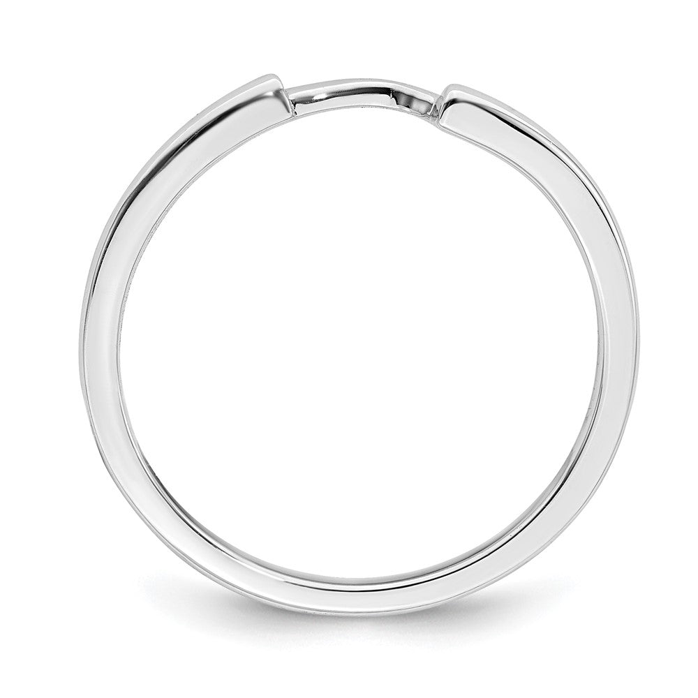 14k White Gold Contoured Wedding Band