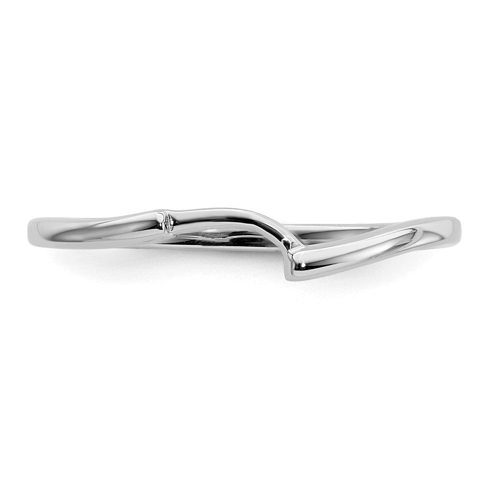 14k White Gold Contoured Wedding Band