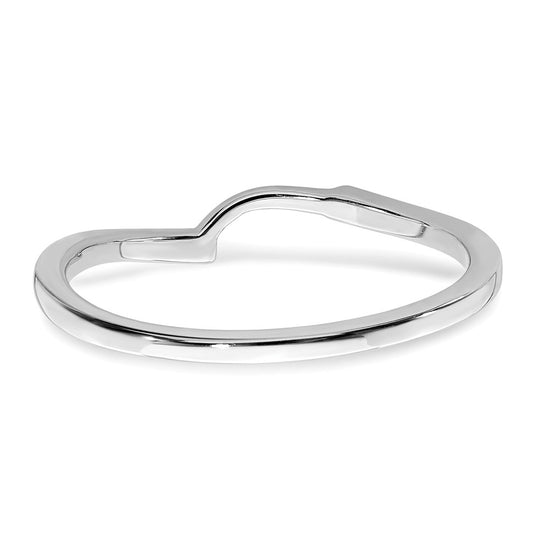 14k White Gold Contoured Wedding Band
