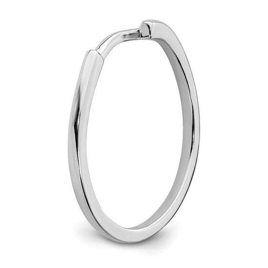 14k White Gold Contoured Wedding Band