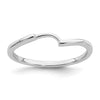 14k White Gold Contoured Wedding Band