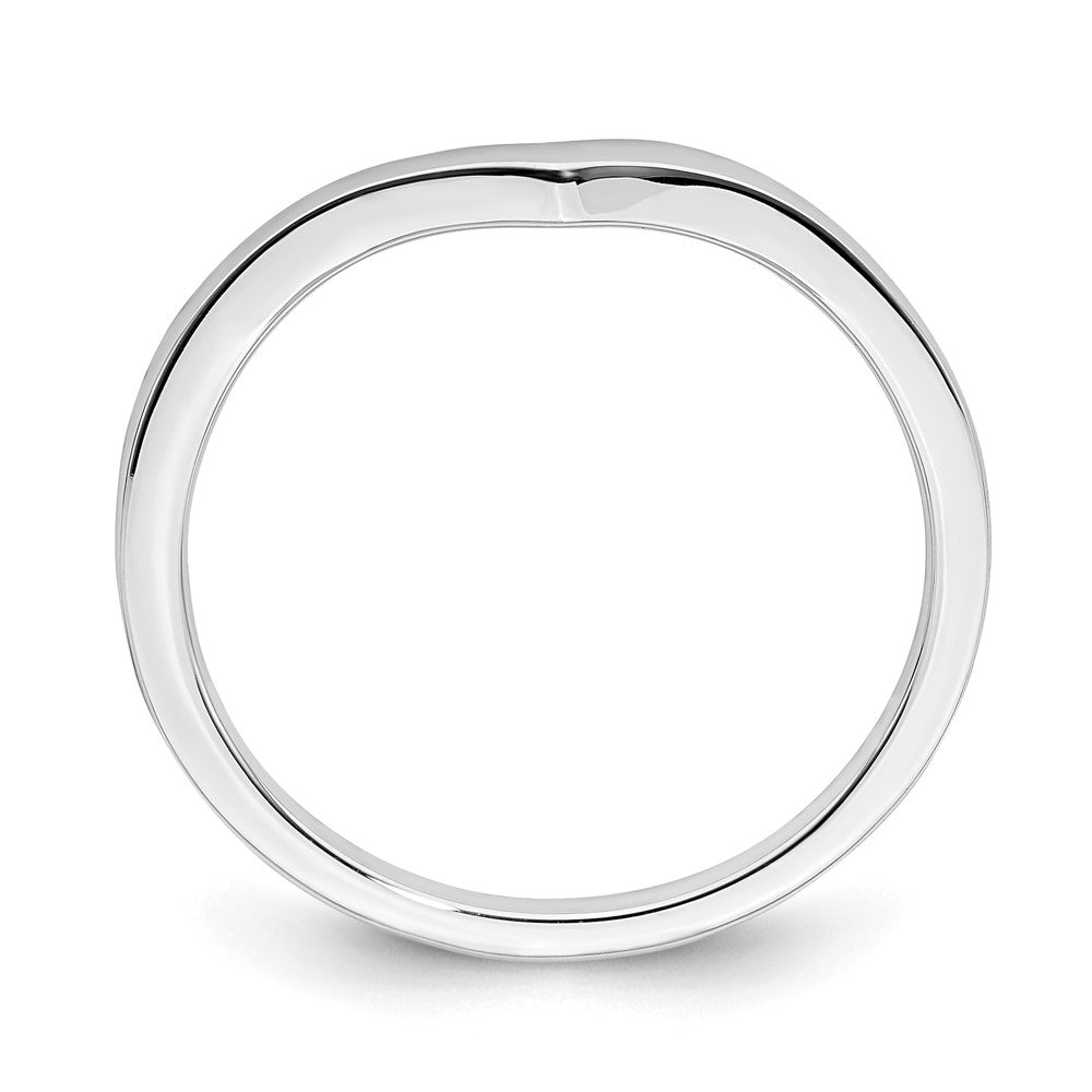 14k White Gold Contoured Wedding Band