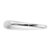 14k White Gold Contoured Wedding Band