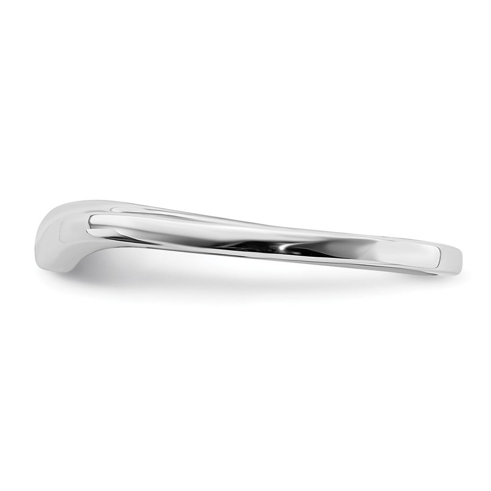 14k White Gold Contoured Wedding Band