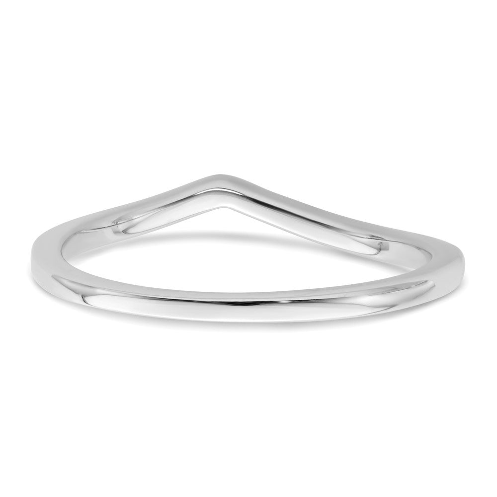 14k White Gold Contoured Wedding Band