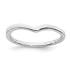 14k White Gold Contoured Wedding Band