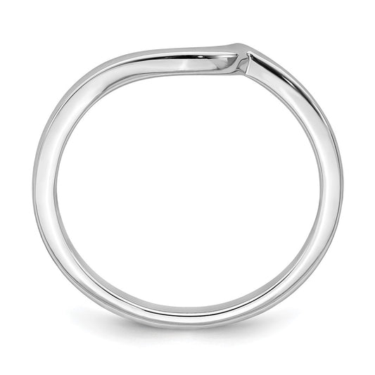14k White Gold Contoured Wedding Band