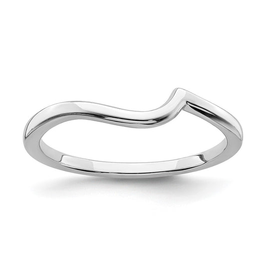 14k White Gold Contoured Wedding Band